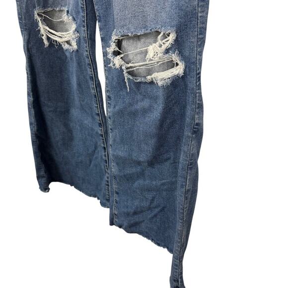 American Eagle Super High Rise Flare Medium Wash Next Level Stretch Jeans sz 14 - Picture 8 of 16